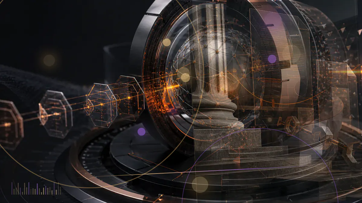 Conceptual illustration of bitcoin and ether moving between two secured institutional wallet vaults