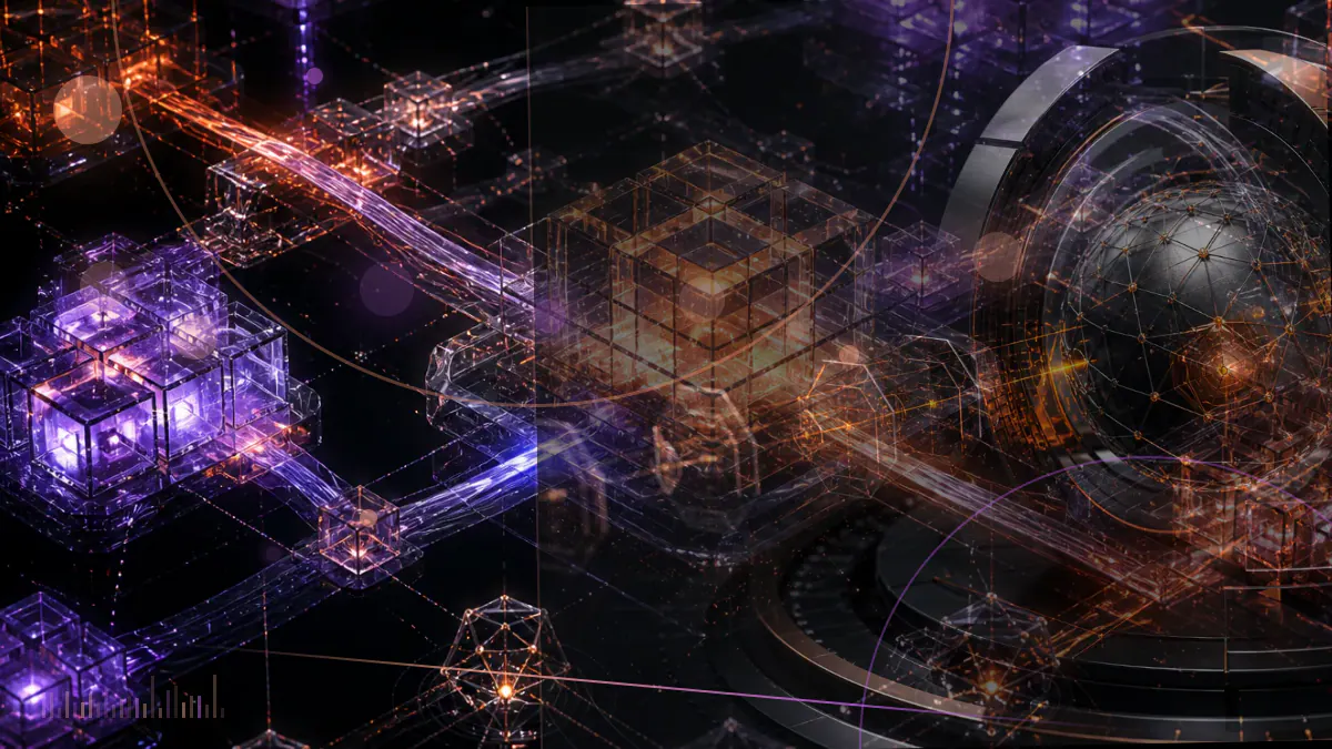 Conceptual illustration of offline cryptographic keys secured inside an institutional custody vault connected to four digital-asset networks