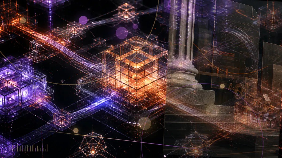 Conceptual illustration of Bitcoin Cash and Litecoin entering a regulated futures exchange and clearing network