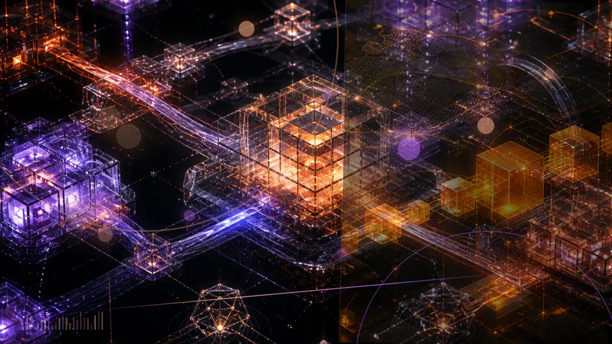 Conceptual illustration of a Dogecoin token entering Coinbase retail trading across desktop and mobile interfaces