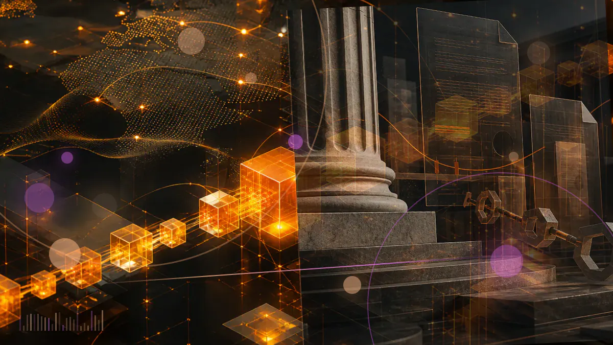 Conceptual illustration of independent blockchain networks converging on a newly activated Cosmos Hub validator ring