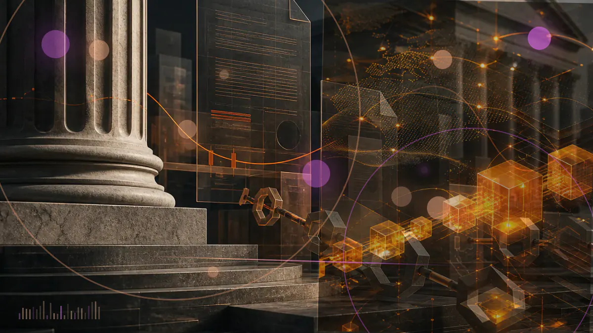 Conceptual illustration of a cryptocurrency exchange confronting a federal regulatory filing over network-token transactions