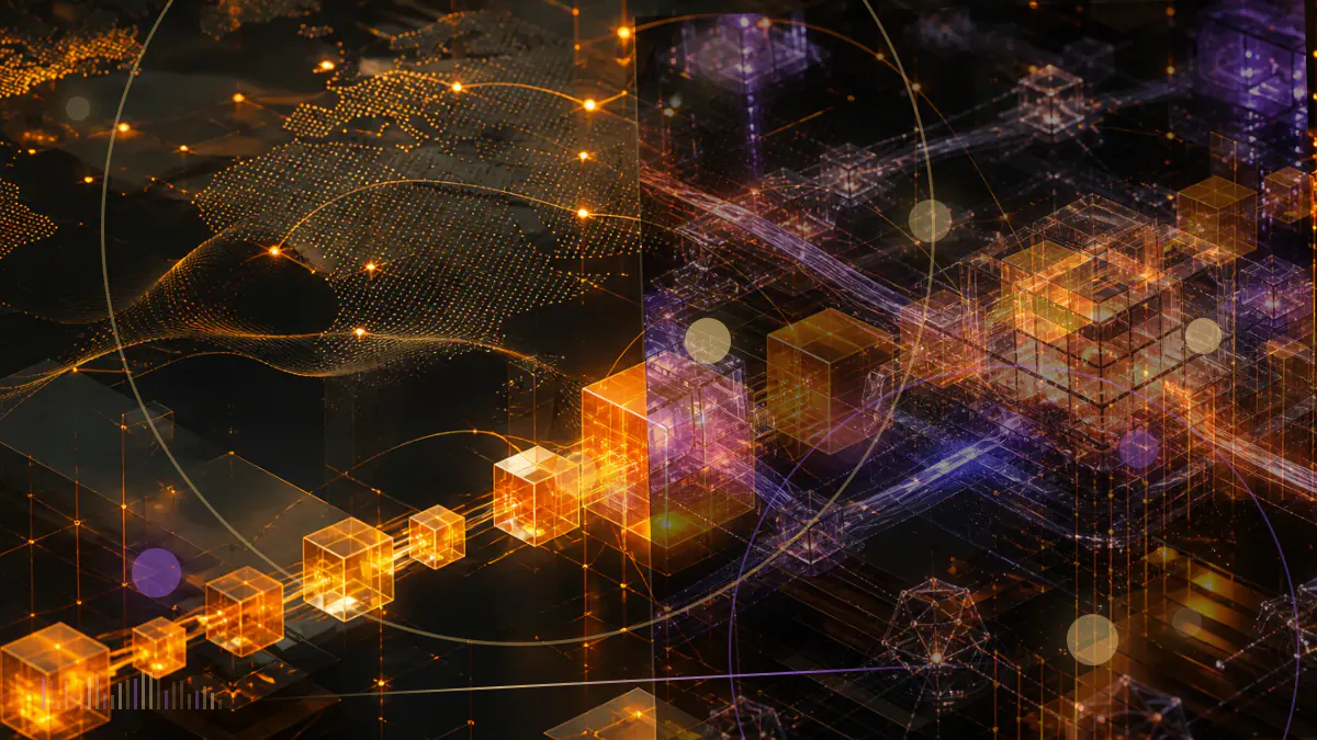 Conceptual illustration of capital flowing into Bitcoin-linked exchange-traded products beside institutional market charts