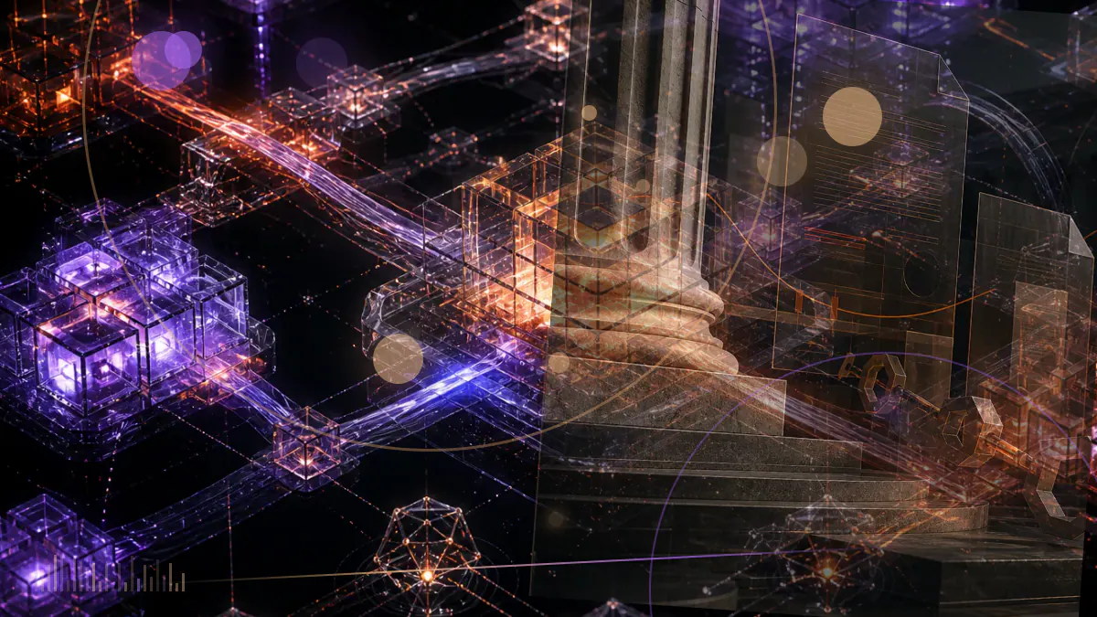 Conceptual illustration of capital flowing through regulated fund channels toward Bitcoin