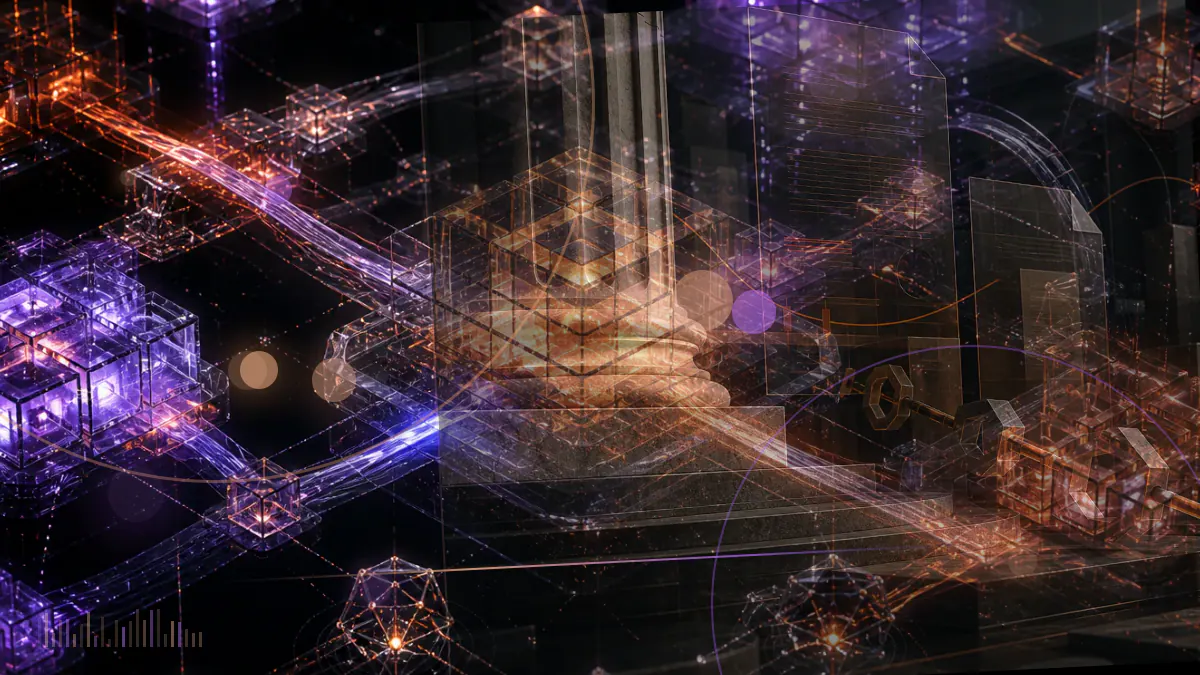 Conceptual illustration of a damaged digital wallet reconnecting to a blockchain as reimbursement tokens flow toward affected accounts