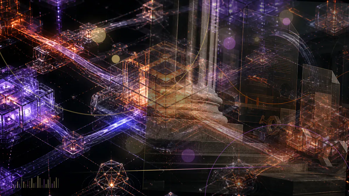 Conceptual illustration of a Dogecoin token rising through a $10 billion market threshold amid intersecting social-media signals