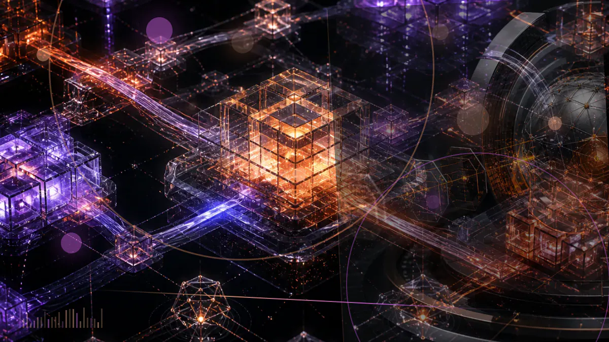 Conceptual illustration of digital tokens, bank columns and layered regulatory capital ledgers representing EU bank crypto-exposure rules