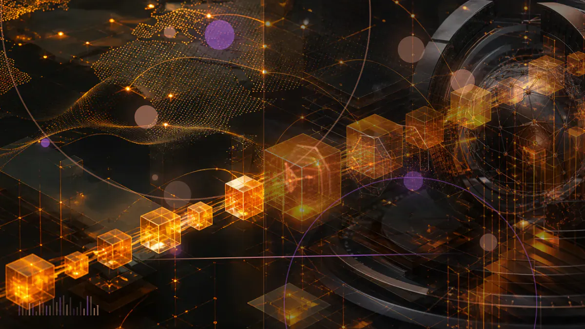 Conceptual illustration of El Salvador’s legislative chamber connected to a digital-asset ledger and tokenized public-offering documents