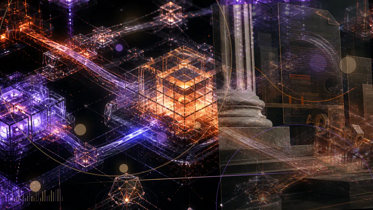 Conceptual illustration of ether and bitcoin market markers against an exchange-volume grid