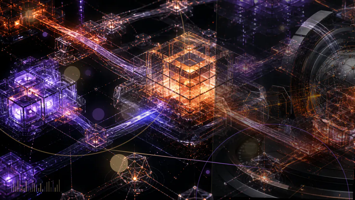 Conceptual illustration of Ethereum execution and consensus clients coordinating around Dencun data blobs on the Holesky test network