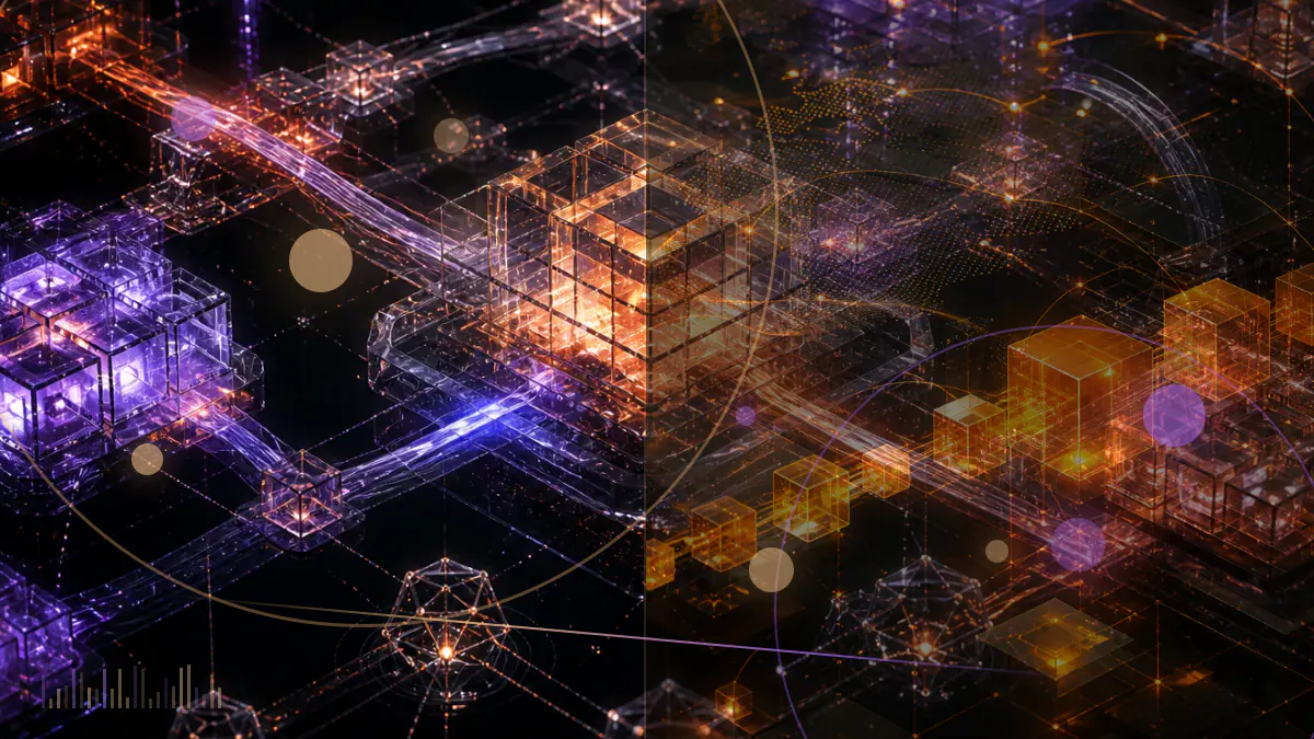 Conceptual illustration of Ethereum contract code fading into a protocol deprecation warning