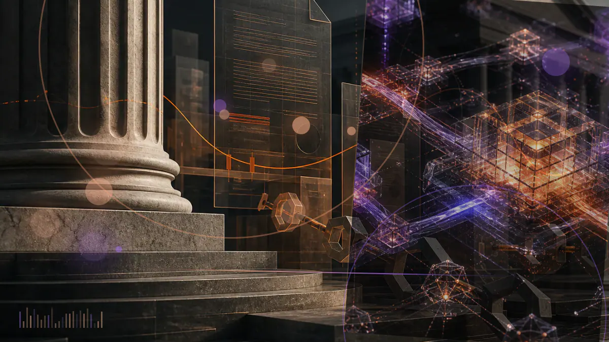 Conceptual Ethereum network with sampled data cells spreading between validator nodes and layer-two chains