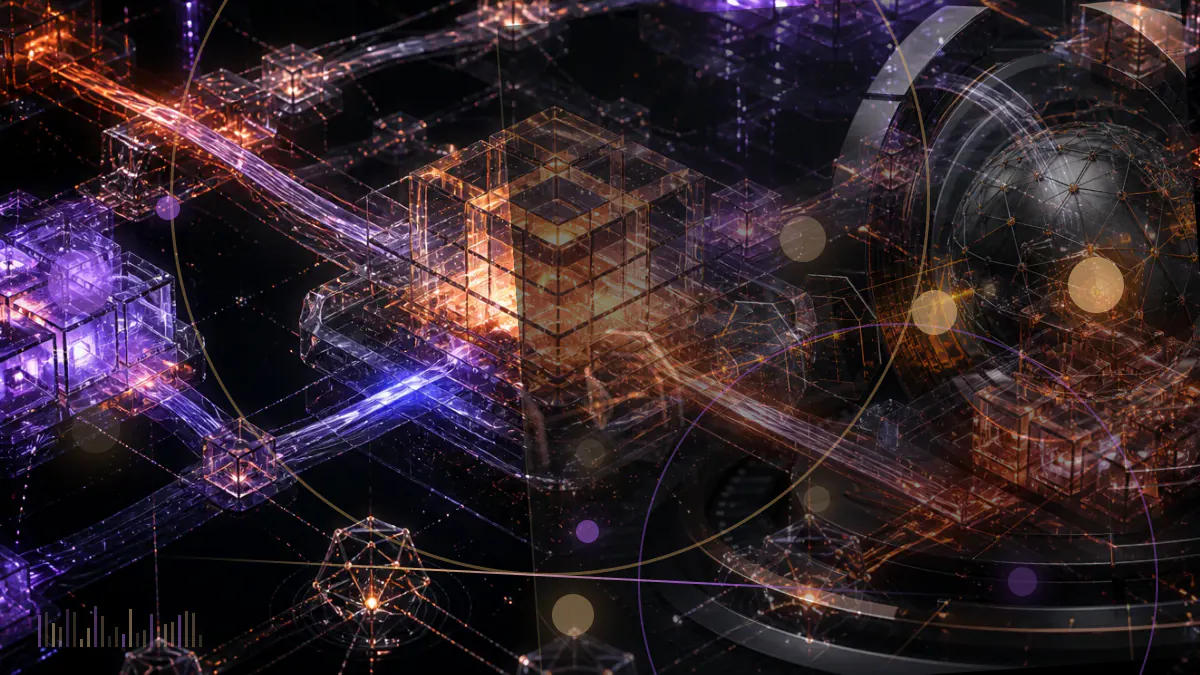 Conceptual cryptocurrency editorial illustration for Ethereum developers narrowed Glamsterdam while opening the Hegotá process