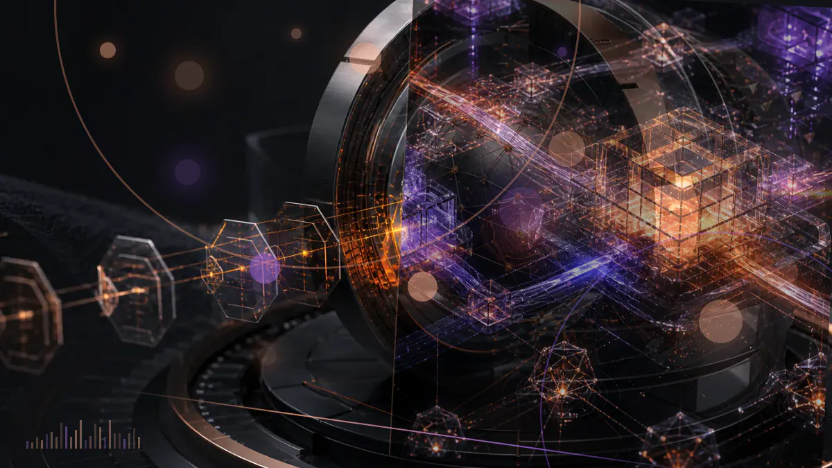 Conceptual illustration of Ethereum’s Goerli testnet connecting consensus and execution layers while validator nodes return after a delayed Shapella fork