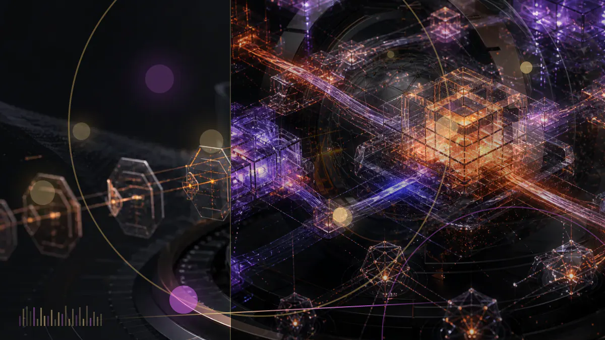 Conceptual illustration of five Ethereum consensus clients connecting around a proof-of-stake testnet beacon while some validator links remain inactive