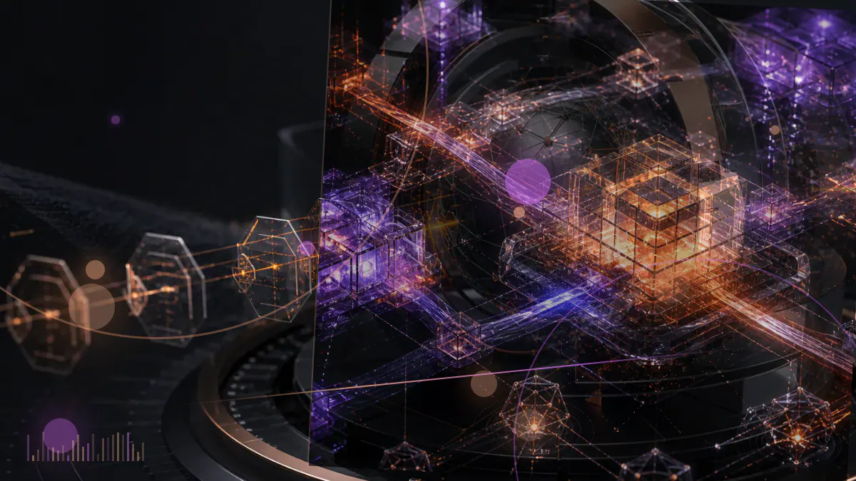 Conceptual illustration of an Ethereum address resolving into a human-readable ENS name and branching into community governance votes
