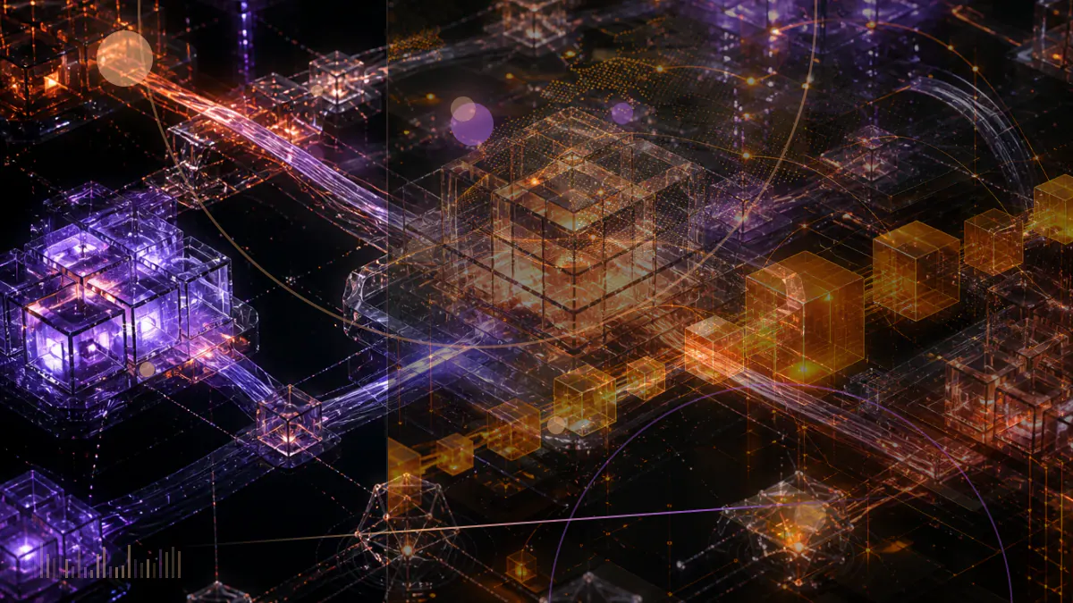 Conceptual cryptocurrency editorial illustration for Ethereum's second blob-parameter fork raised capacity for layer-two data