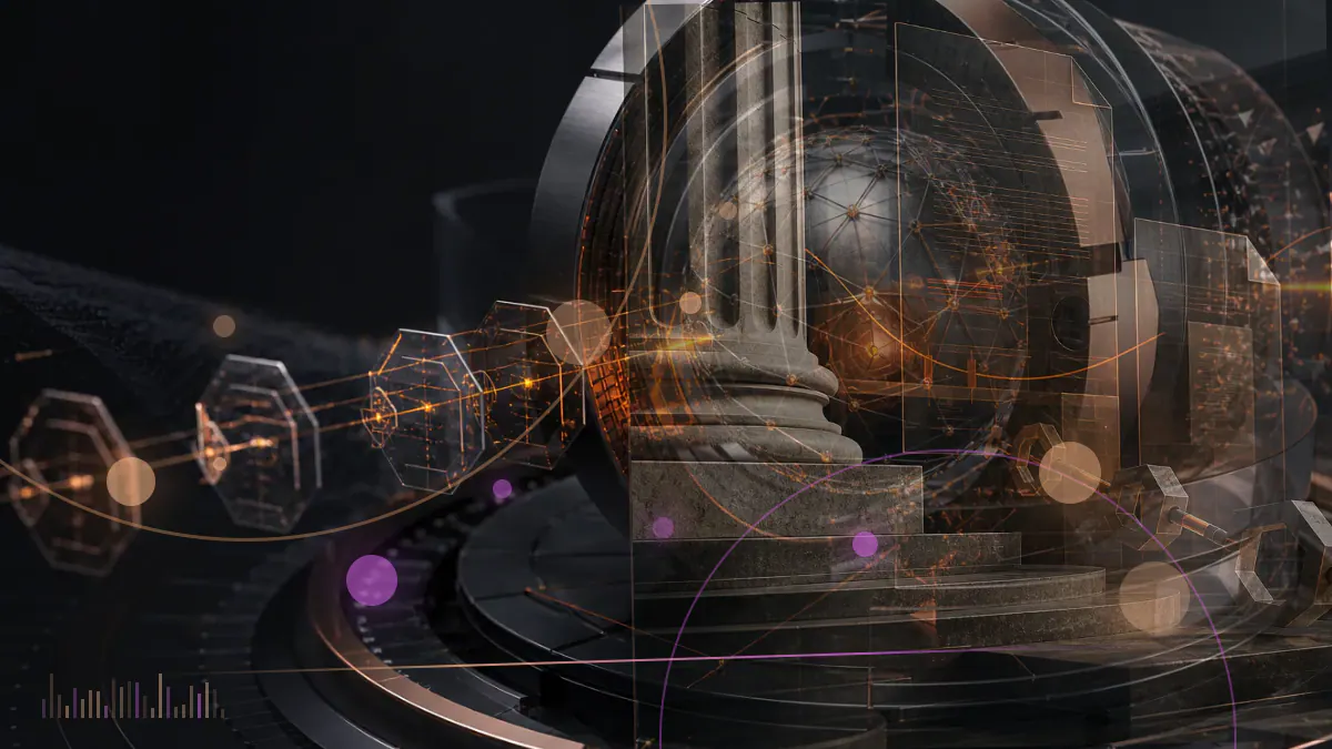 Conceptual illustration of cryptocurrency wallets passing through a European sanctions and custody-compliance boundary