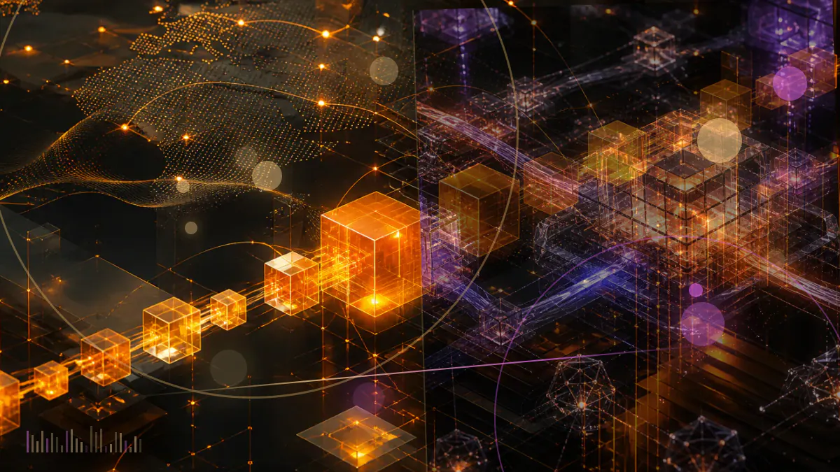Conceptual illustration of cryptocurrency advertisements passing through a selective social-media approval gateway
