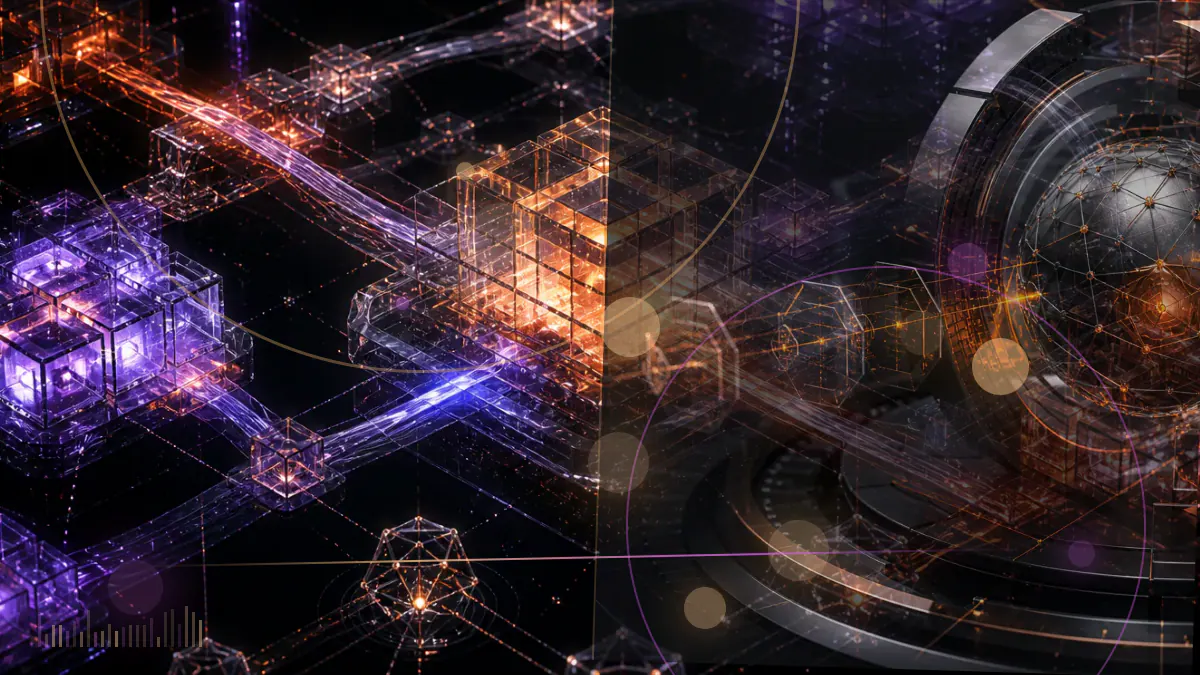 Conceptual illustration of a Binance-linked trading interface stopped at a UK regulatory authorization barrier