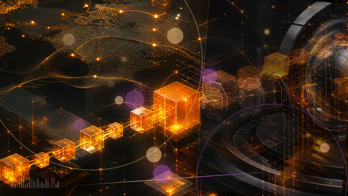 Conceptual illustration of cryptocurrency applications and advertisements approaching a United Kingdom regulatory checkpoint