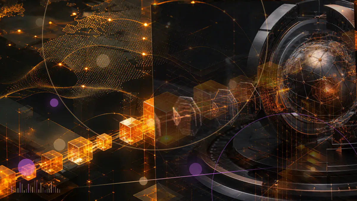 Conceptual illustration of redacted regulatory letters forming a barrier between banks and digital-asset networks