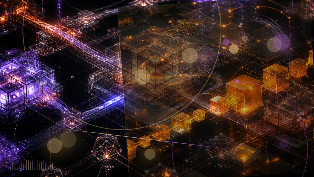Conceptual illustration of a bank ledger, digital payment network and fragmented liquidity channels representing the Signature Bank review