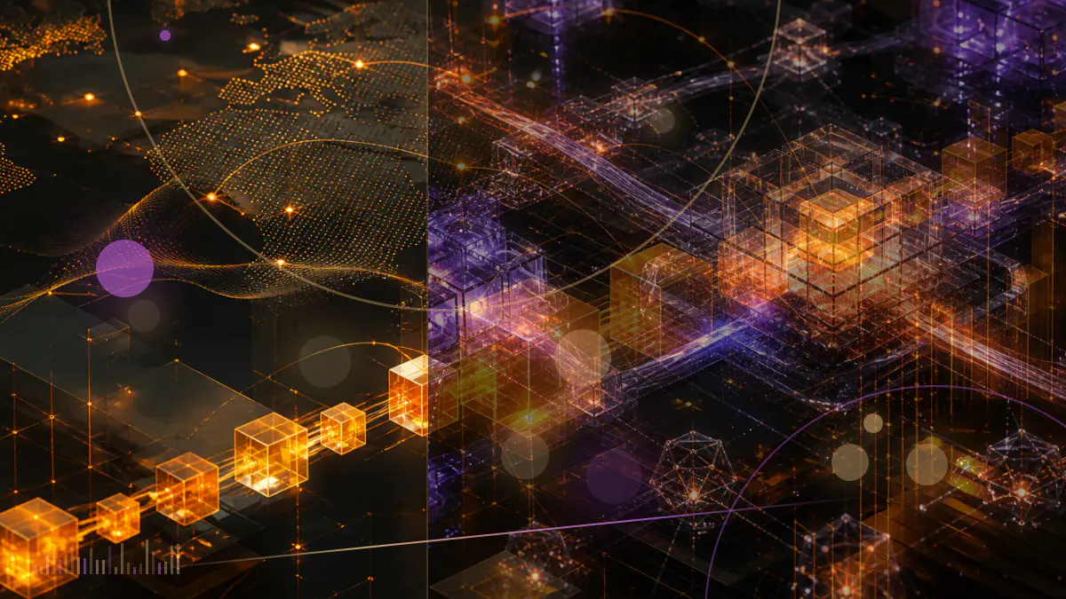 Conceptual illustration of a state-chartered crypto bank approaching a Federal Reserve regulatory boundary