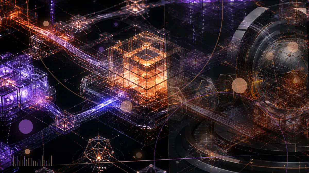 Conceptual illustration of institutional cold-storage vaults connected to bitcoin and digital-asset trading infrastructure