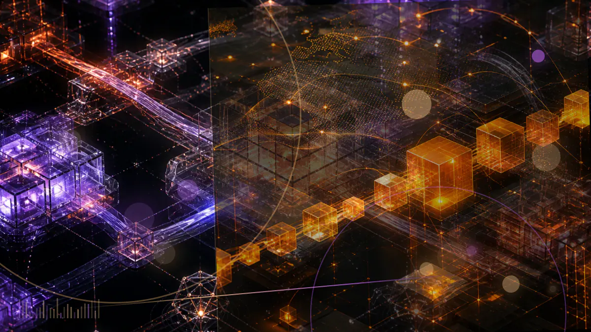Conceptual illustration of institutional bitcoin custody, with a bitcoin symbol secured inside a financial vault and connected to controlled digital infrastructure