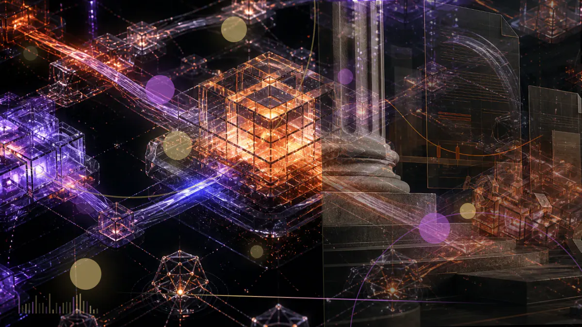 Conceptual illustration of Filecoin block rewards dividing among consensus, storage services and token burning after the Solstice upgrade