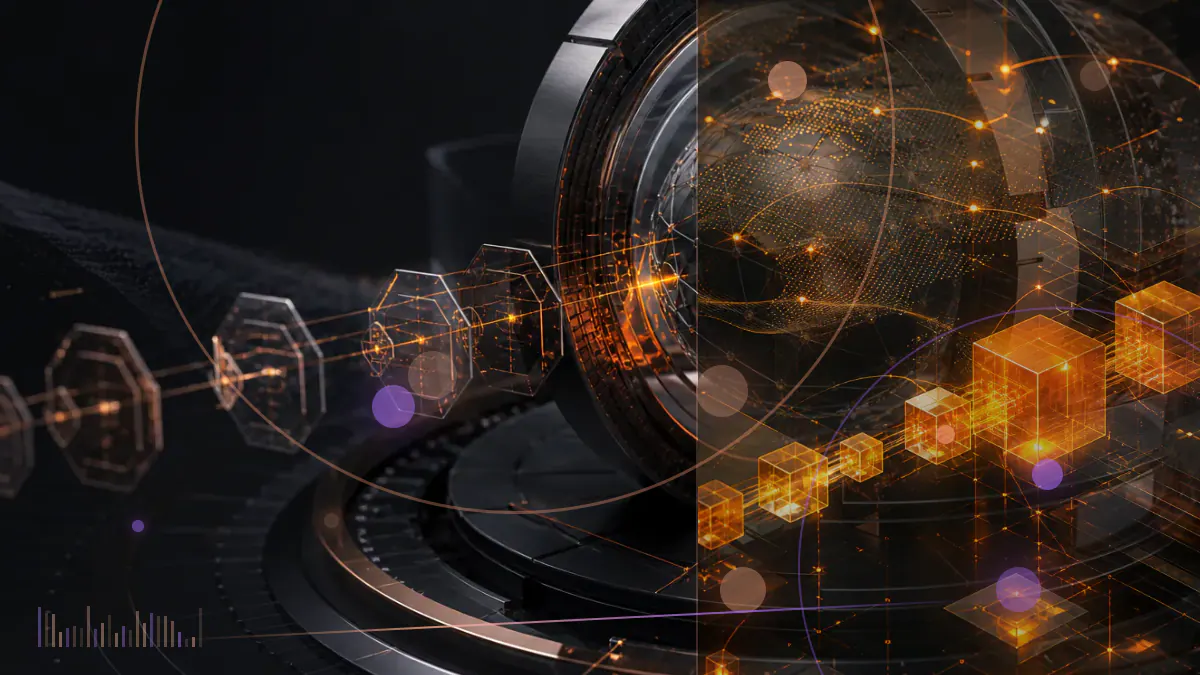 Conceptual illustration of a French legislative document connecting regulated token offerings, digital-asset custody and cryptocurrency trading services