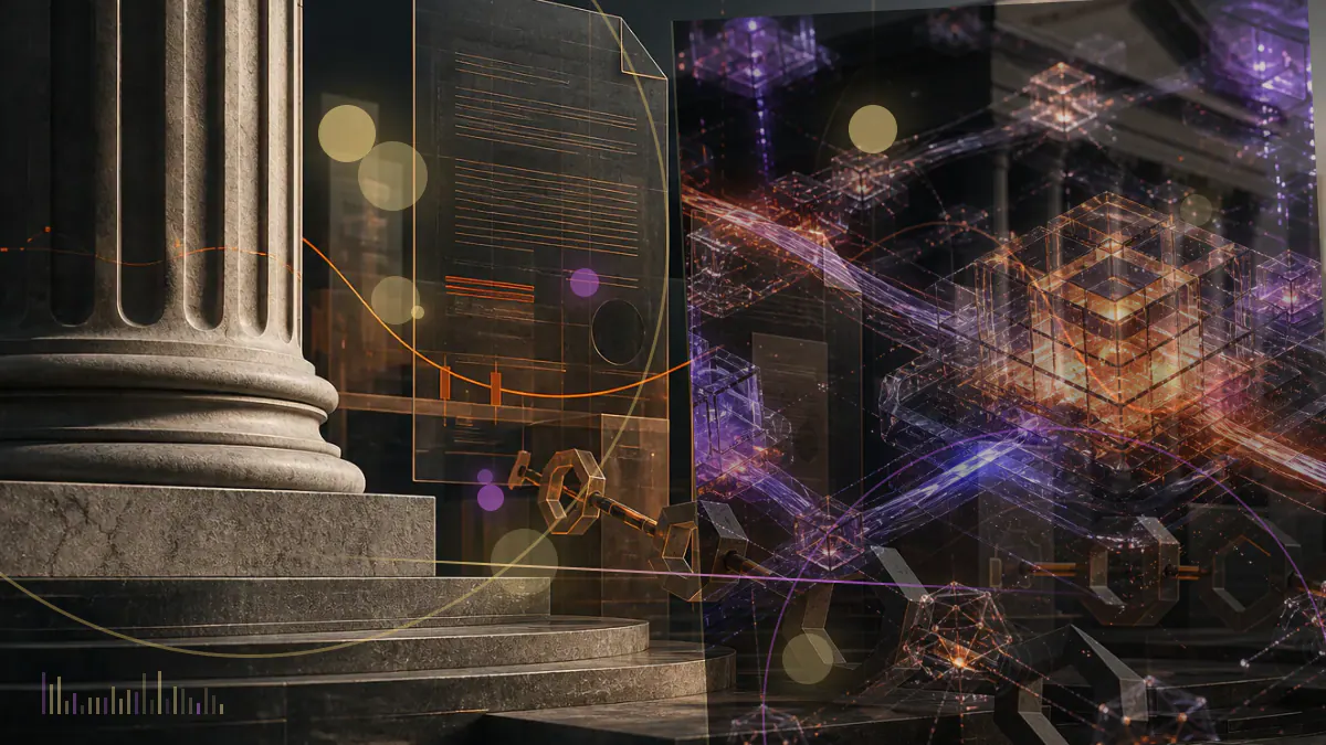 Conceptual illustration of digital-asset prices converging from multiple cryptocurrency exchanges into an institutional benchmark ledger