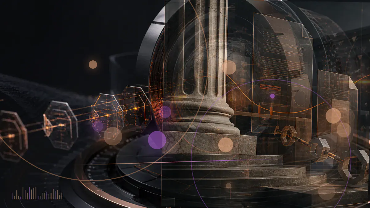 Conceptual illustration of digital assets moving from an FTX-labeled Solana wallet through the Wormhole bridge toward Ethereum beside a pending bankruptcy-court filing