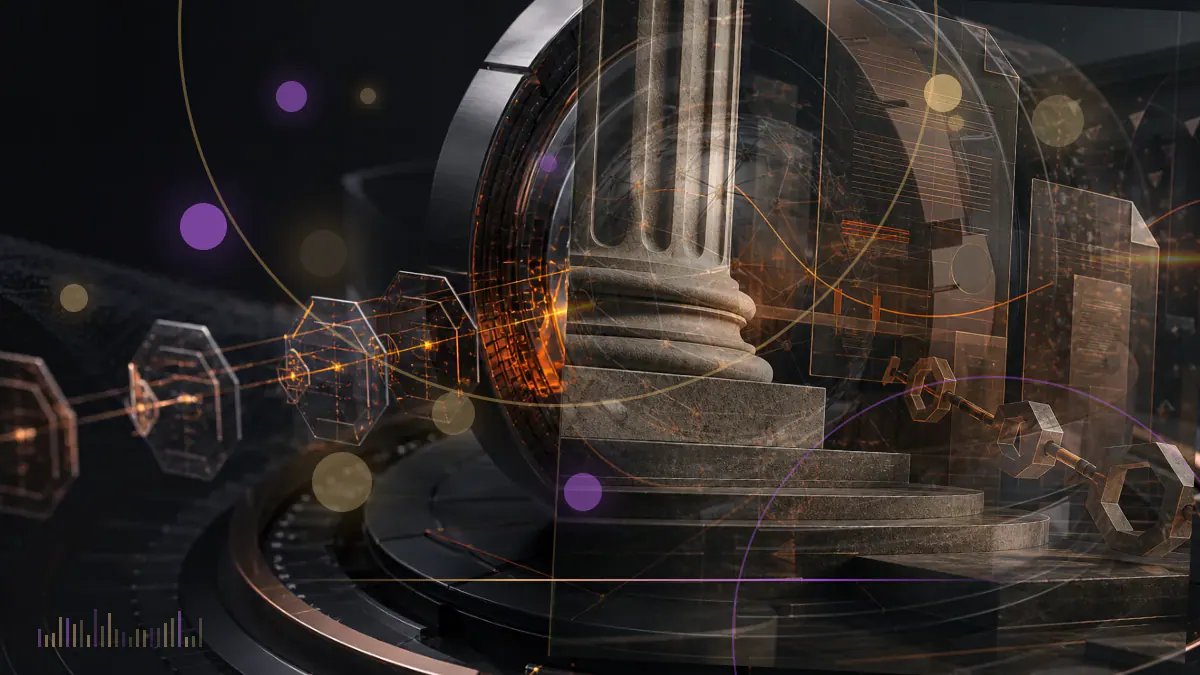 Conceptual illustration of institutional capital flowing toward a cryptocurrency exchange represented by layered digital trading ledgers