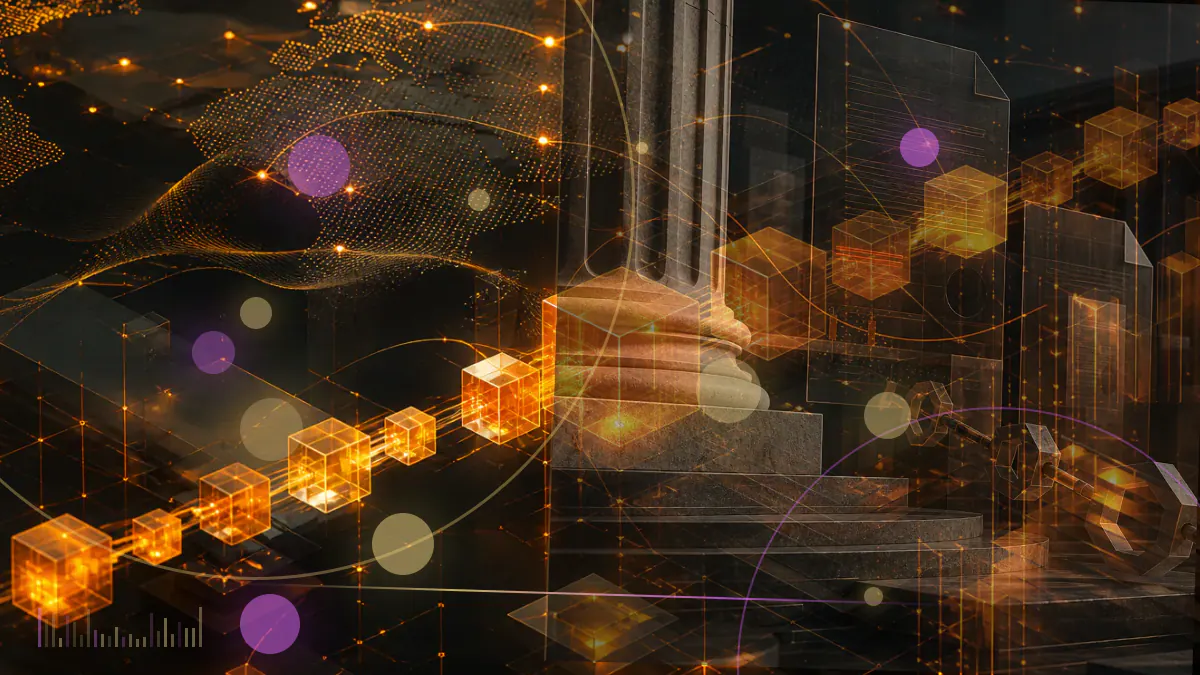 Conceptual illustration of institutional capital flowing into a cryptocurrency exchange beside a private valuation ledger