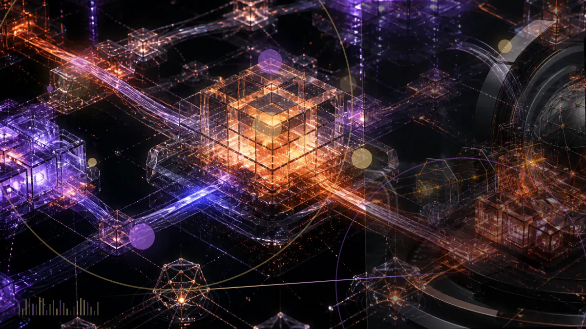 Conceptual illustration of G20 institutions examining a blockchain network through a global regulatory framework