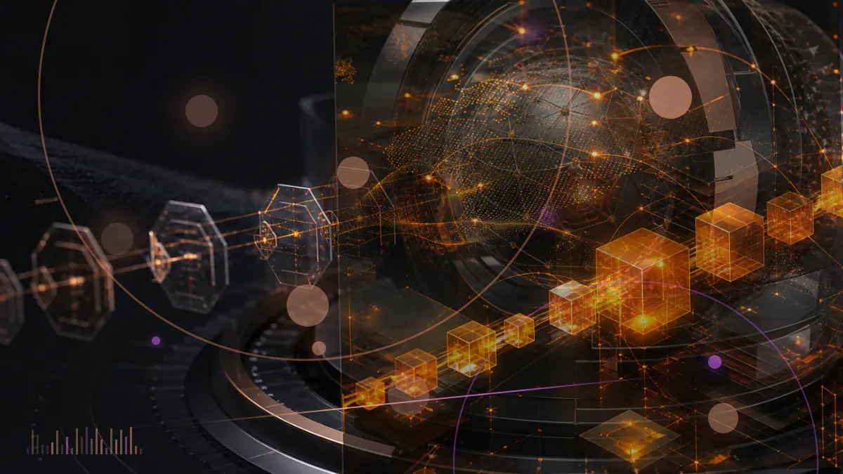 Conceptual illustration of global stablecoin networks facing coordinated scrutiny inside a central-bank conference in Basel