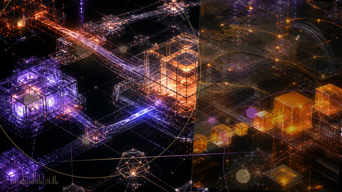 Conceptual illustration of institutional cryptocurrency keys secured in offline vaults while connected to a regulated trading interface