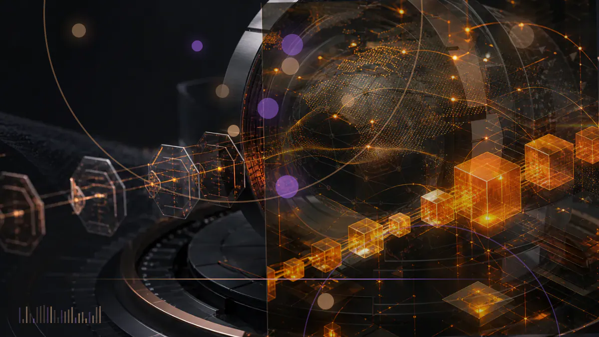 Conceptual illustration of bitcoin, ether, solana and dollar assets flowing from a bankrupt crypto lender into separate creditor recovery channels