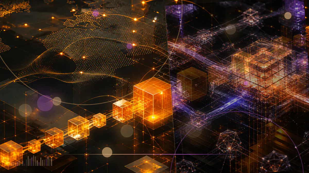 Conceptual illustration of a bankruptcy-court order dividing bitcoin, ether and dollar assets among Genesis creditors ahead of an empty equity tier