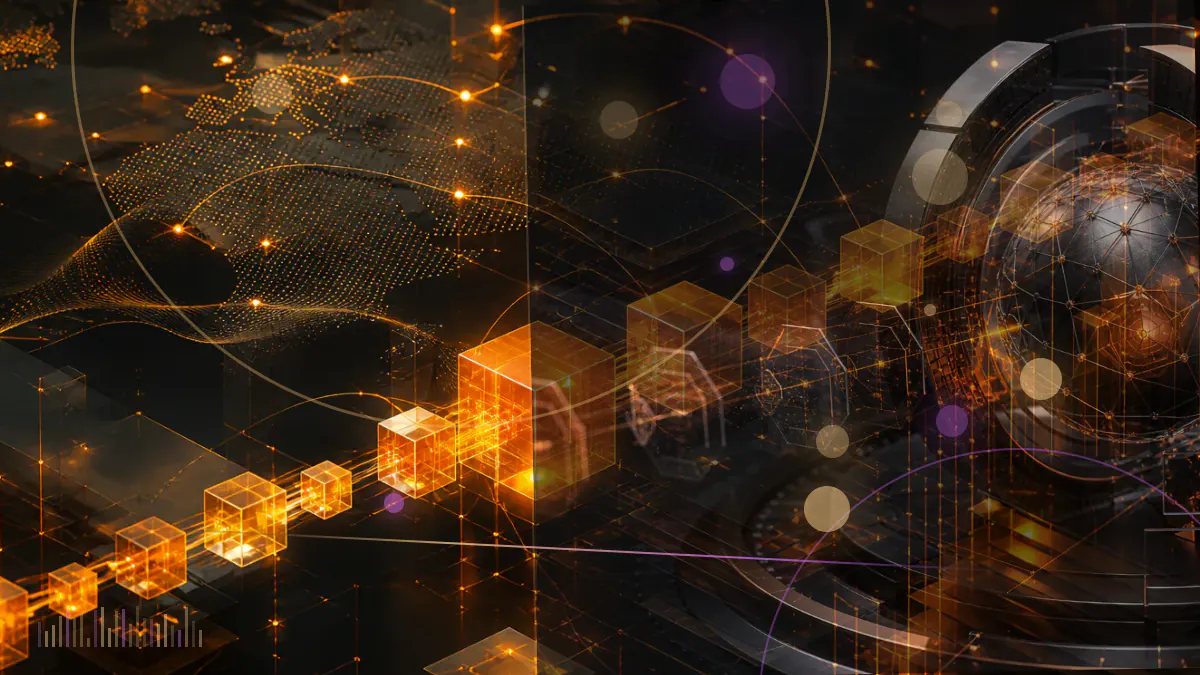 Conceptual illustration of a congressional oversight document examining cryptocurrency tokens, foreign capital flows and the United States presidency