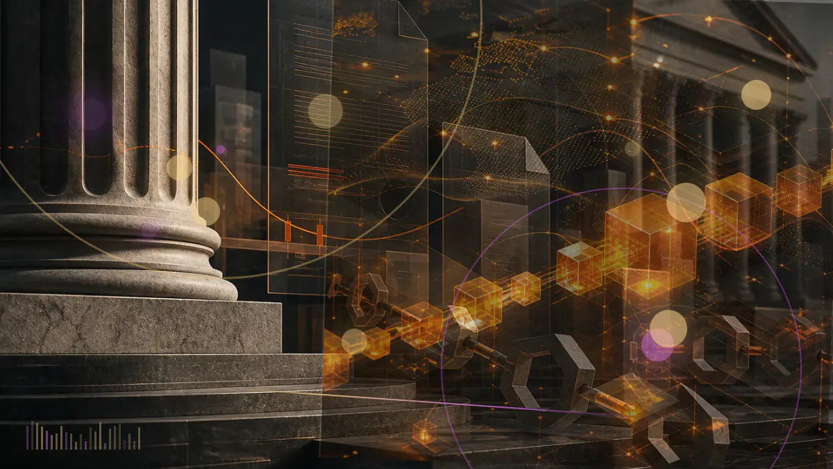 Conceptual illustration of ether leaving a secured cryptocurrency exchange hot wallet