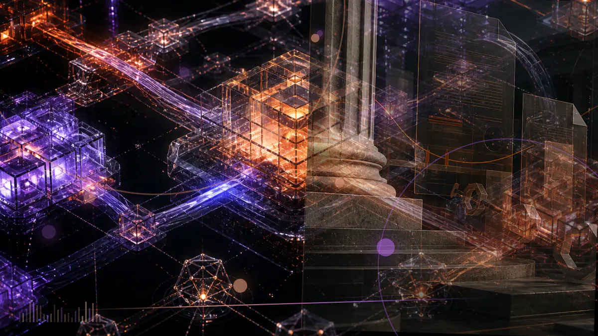 Conceptual illustration of a centralized cryptocurrency exchange gateway connecting to decentralized-finance protocol nodes
