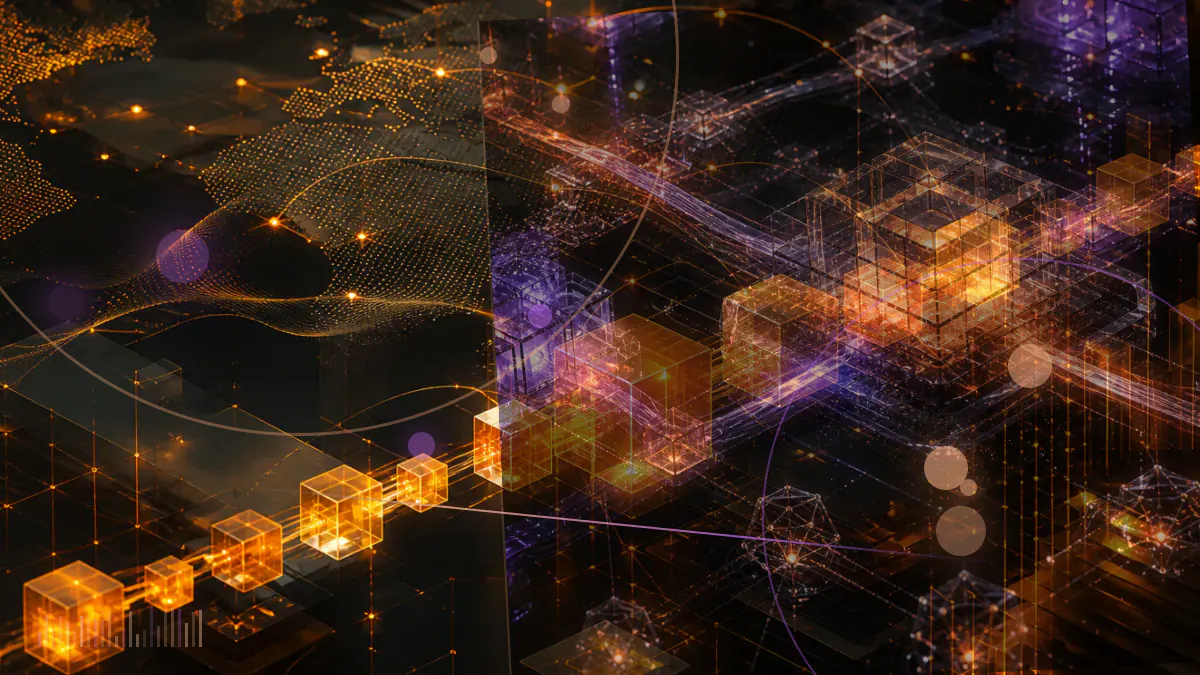 Conceptual illustration of signed exchange price data flowing from a trading venue through an oracle node into decentralized-finance smart contracts