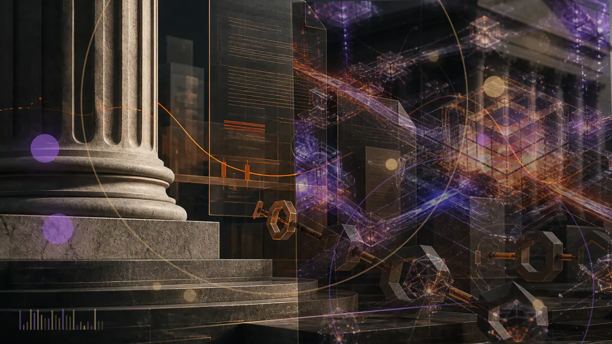 Conceptual illustration of crypto trust contracts entering a newly opened options exchange