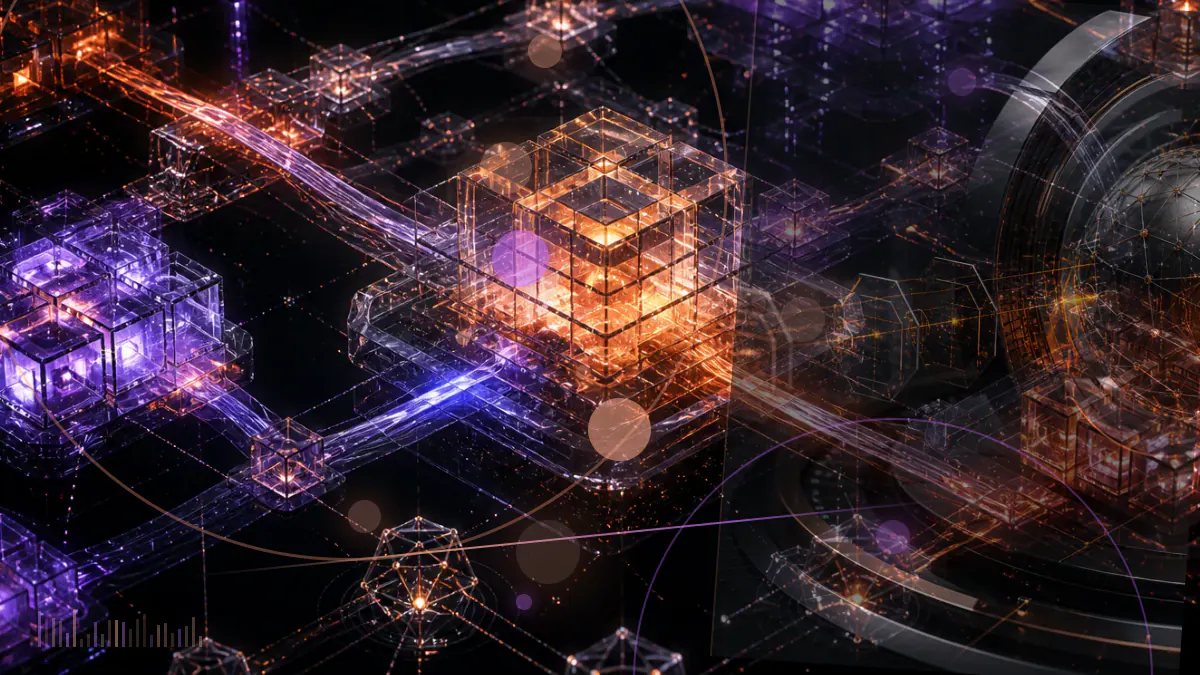 Conceptual illustration of a cryptocurrency ledger beneath an Indian regulatory document and warning symbol