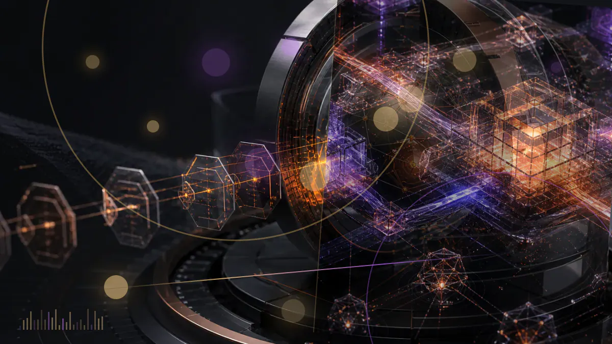 Conceptual illustration of institutional capital flowing through an interconnected Injective and Cosmos blockchain network