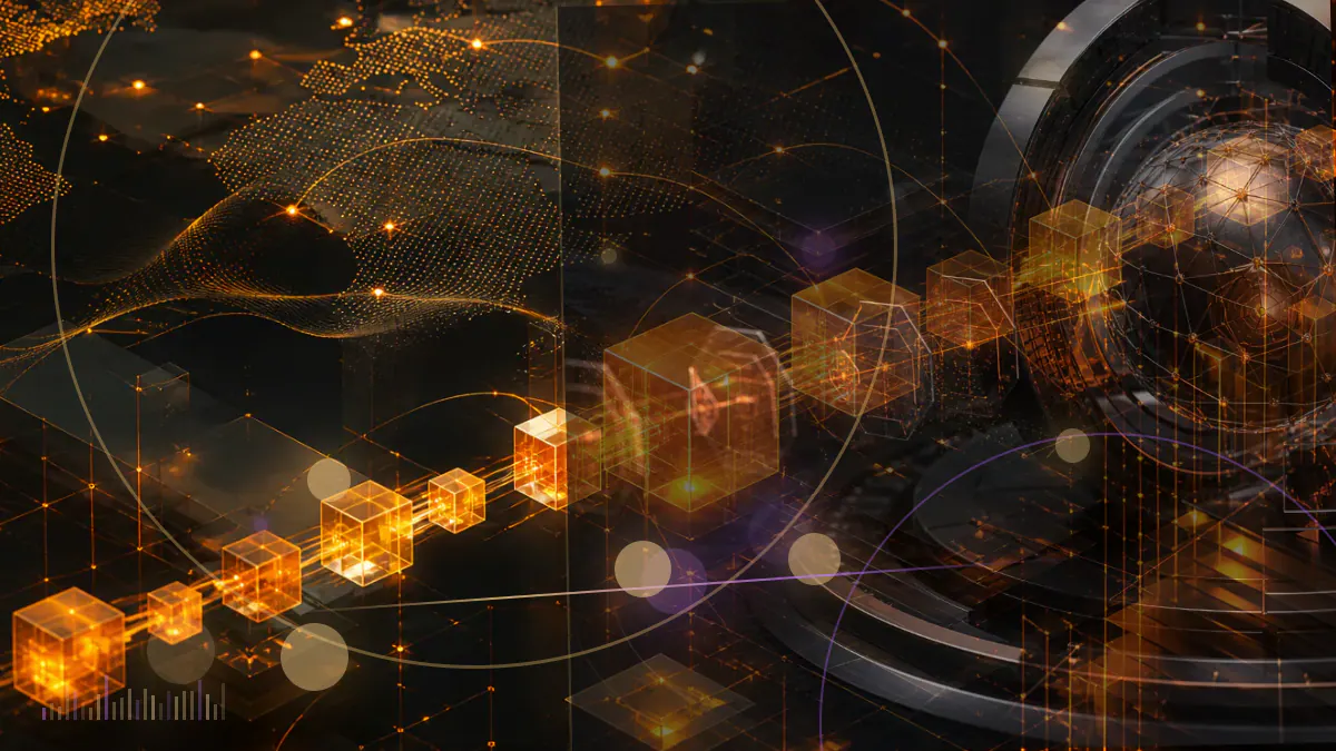 Conceptual illustration of an Ethereum-based security token emerging from a regulated public-offering prospectus