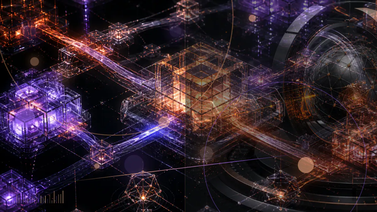 Conceptual illustration of a digital-asset ledger beside Italian legal and tax documents